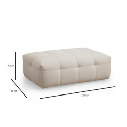 Puff Cady Ottoman Beige Practica Hogar