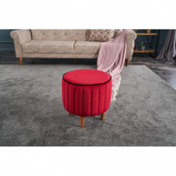 Puff Lindy Rojo Practica Hogar