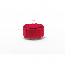Puff Jasmin Rojo Practica Hogar