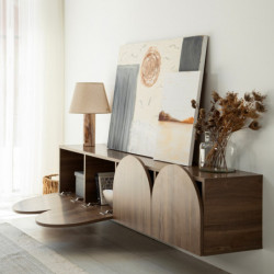 Mueble TV Mesta Nogal Practica Hogar