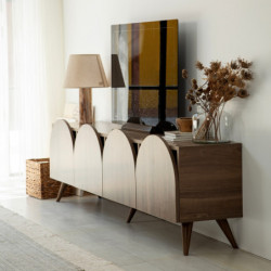Mueble TV Mesta V2 Nogal Practica Hogar