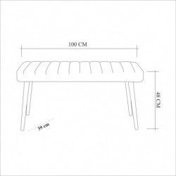 Banco Bench pino atlántico gris Practica Hogar