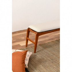 Banco Touch crema nogal Practica Hogar