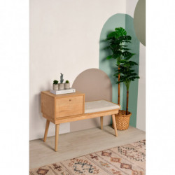 Banco Urban crema roble Practica Hogar