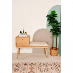 Banco Urban crema roble Practica Hogar
