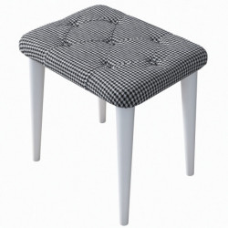 Puff BM101-2234 blanco negro Practica Hogar