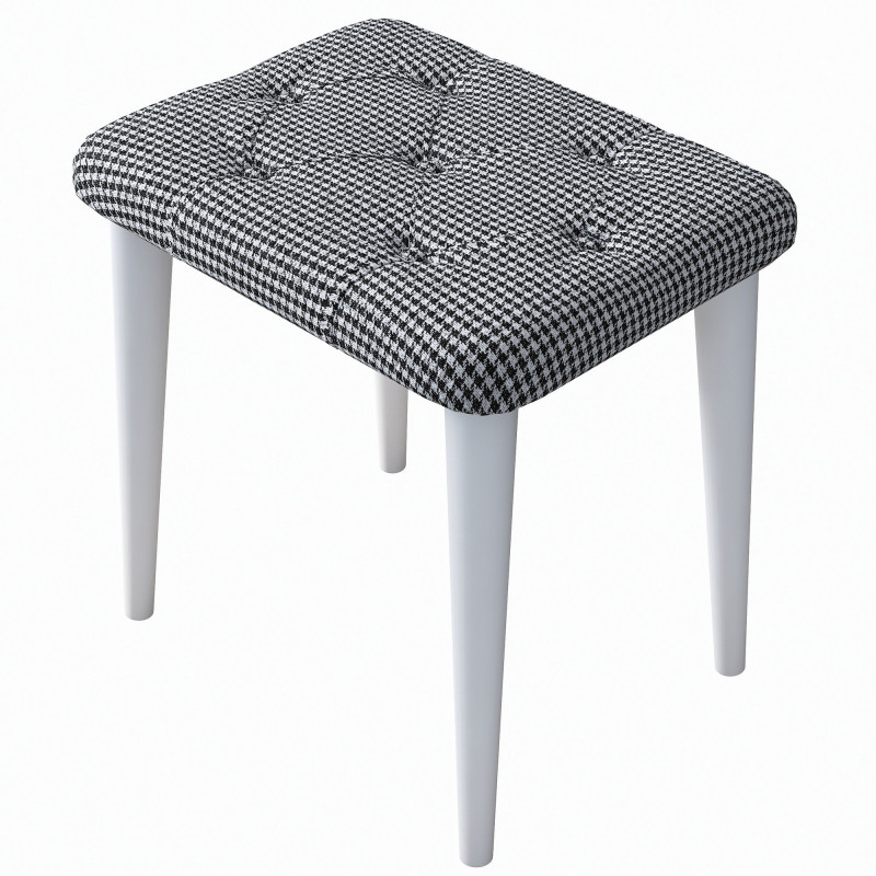 Puff BM101-2234 blanco negro Practica Hogar Puff BM101-2234 blanco negro Practica Hogar