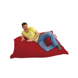Puf de jardín Cushion 100x100 Rojo Practica Hogar