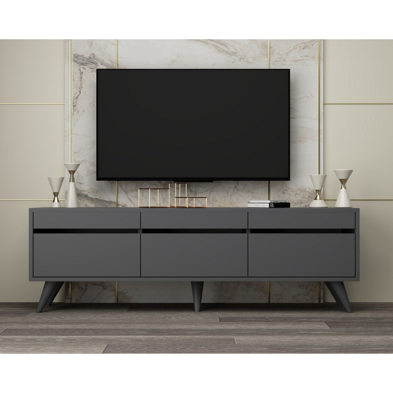 Mueble TV River Antracita Practica Hogar Mueble TV River Antracita Practica Hogar