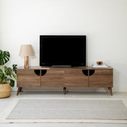 Mueble TV Grotte V2 Nogal Practica Hogar