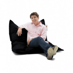 Puf de jardín Cushion 100x100 Negro Practica Hogar