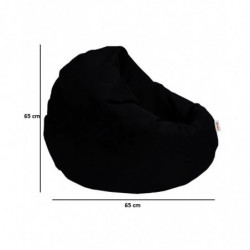 Puf de jardín Iyzi 100 Cushion Negro Practica Hogar