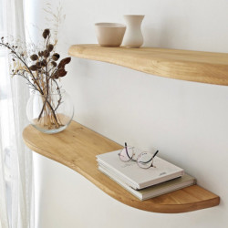 Estante de pared Wavy 2 Roble Practica Hogar