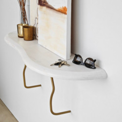 Estante de pared Edera Oro Blanco Practica Hogar
