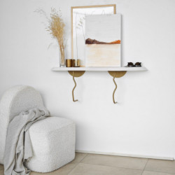 Estante de pared Lierre Oro Blanco Practica Hogar