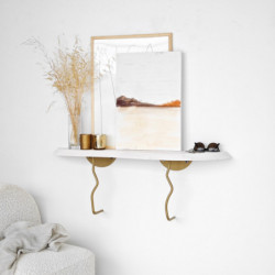 Estante de pared Lierre Oro Blanco Practica Hogar