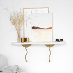 Estante de pared Lierre Oro Blanco Practica Hogar