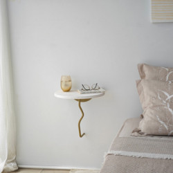 Estante de pared Leo Oro Blanco Practica Hogar