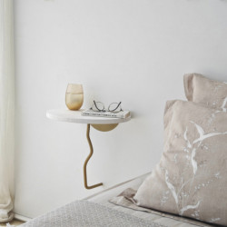 Estante de pared Leo Oro Blanco Practica Hogar