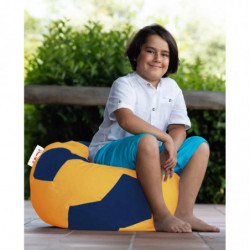Puf de jardín Football Kids Amarillo Azul Oscuro Practica Hogar