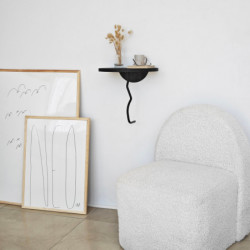 Estante de pared Leo Negro Antracita Practica Hogar