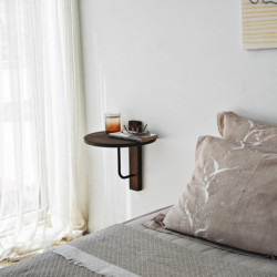 Estante de pared Reve Negro Nogal Practica Hogar