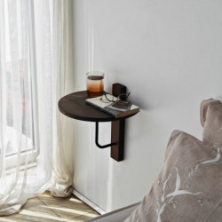 Estante de pared Reve Negro Nogal Practica Hogar