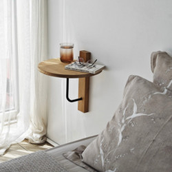 Estante de pared Reve Negro Roble Practica Hogar