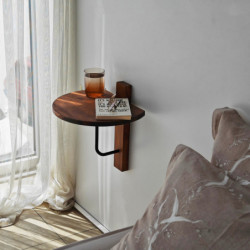 Estante de pared Reve castaño Negro Practica Hogar