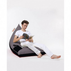 Puf de jardín Pyramid Large Double Color Bed Humo Negro Practica Hogar