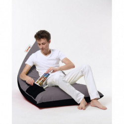 Puf de jardín Pyramid Large Double Color Bed Humo Negro Practica Hogar