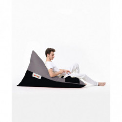 Puf de jardín Pyramid Large Double Color Bed Humo Negro Practica Hogar