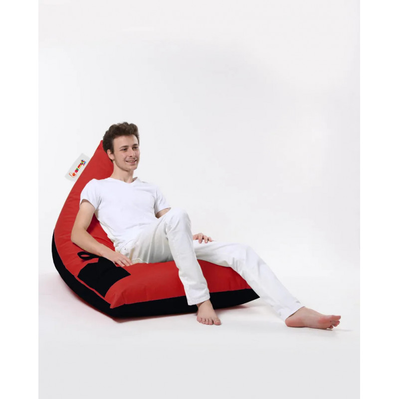 Puf de jardín Pyramid Large Double Color Bed Rojo Negro Practica Hogar Puf de jardín Pyramid Large Double Color Bed Rojo Negro Practica Hogar