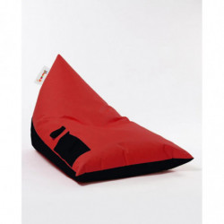 Puf de jardín Pyramid Large Double Color Bed Rojo Negro Practica Hogar
