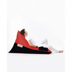 Puf de jardín Pyramid Large Double Color Bed Rojo Negro Practica Hogar