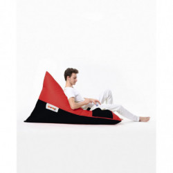 Puf de jardín Pyramid Large Double Color Bed Rojo Negro Practica Hogar