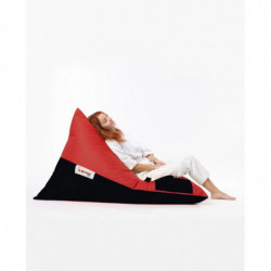Puf de jardín Pyramid Large Double Color Bed Rojo Negro Practica Hogar