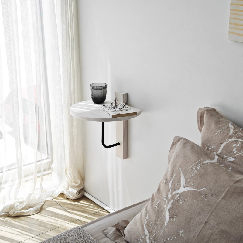 Estante de pared Reve Negro Blanco Practica Hogar