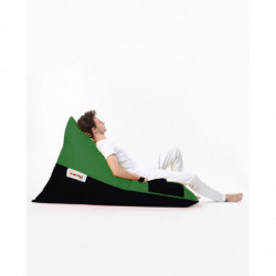 Puf de jardín Pyramid Large Double Color Bed Verde Negro Practica Hogar