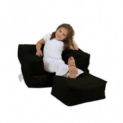 Puf de jardín Kids Single Seatfe Negro Practica Hogar