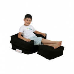 Puf de jardín Kids Single Seatfe Negro Practica Hogar