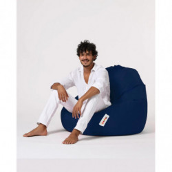 Puf de jardín Premium XXL Azul Oscuro Practica Hogar