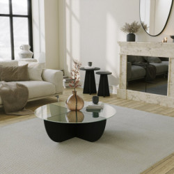 Mesa de centro Lily Negro Practica Hogar