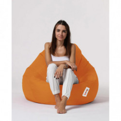 Puf de jardín Premium XXL Naranja Practica Hogar