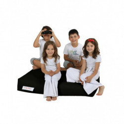 Puf de jardín Kids Double Seat Negro Practica Hogar