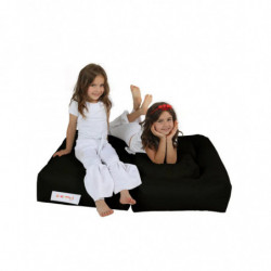 Puf de jardín Kids Double Seat Negro Practica Hogar