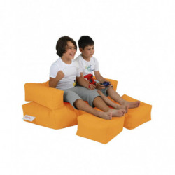 Puf de jardín Kids Double Seat Naranja Practica Hogar