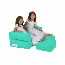 Puf de jardín Kids Double Seat Turquesa Practica Hogar