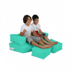 Puf de jardín Kids Double Seat Turquesa Practica Hogar