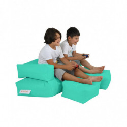 Puf de jardín Kids Double Seat Turquesa Practica Hogar
